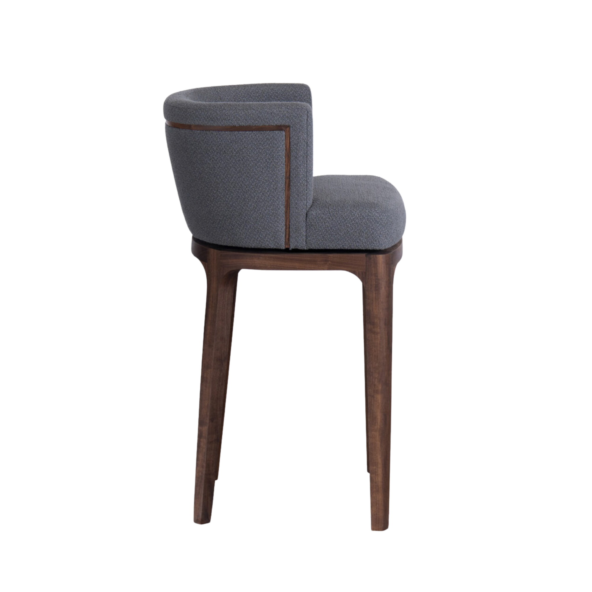 Wooden Upholstered Luxury Bar Chair with Curved Back Modern CV Aqma Furniture Wooden Upholstered Luxury Bar Chair with Curved Back Modern CV Aqma Furniture