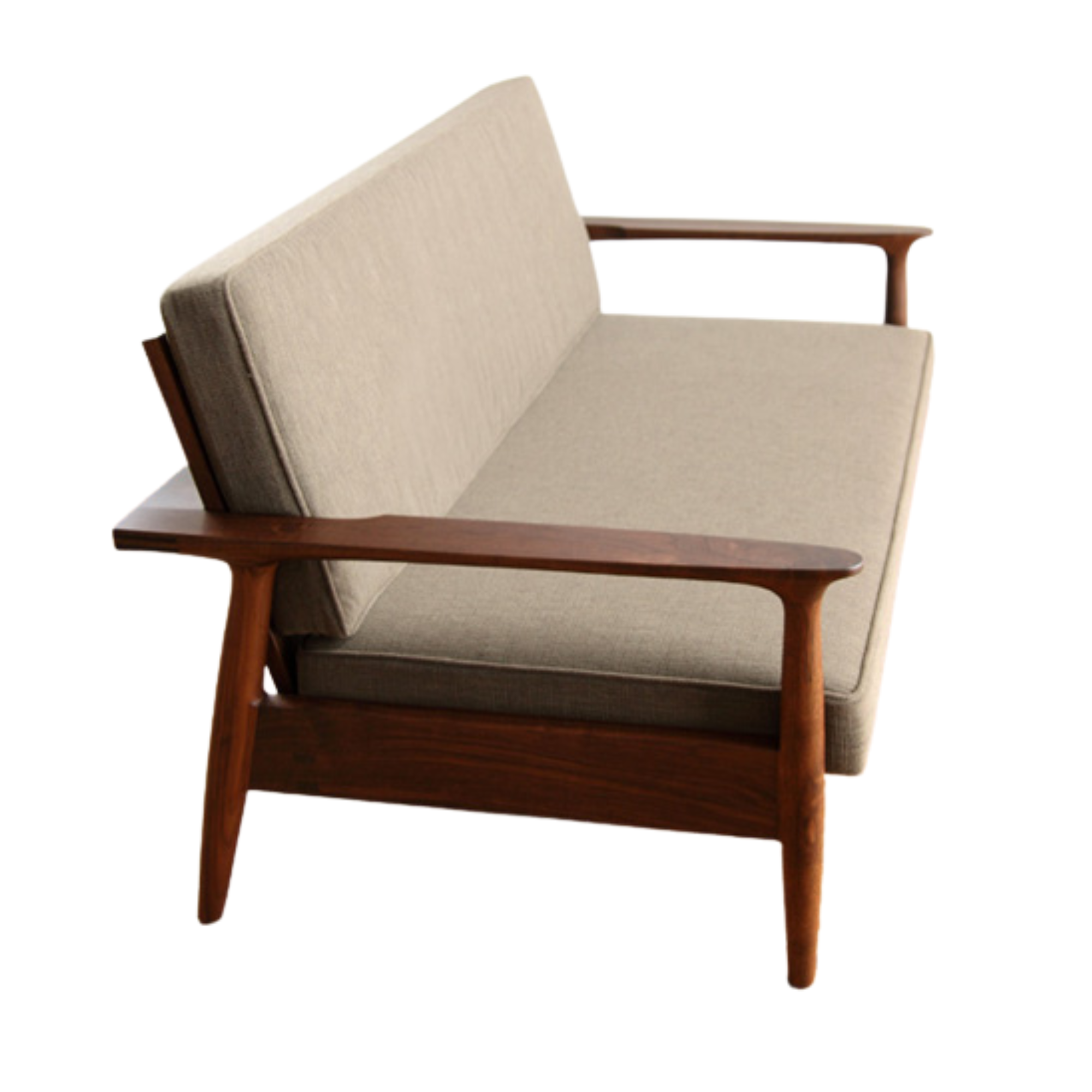 Mid Century Teak Wood Lobby Sofa for Hotel Indoor Lounge CV Aqma Furniture Mid Century Teak Wood Lobby Sofa for Hotel Indoor Lounge CV Aqma Furniture