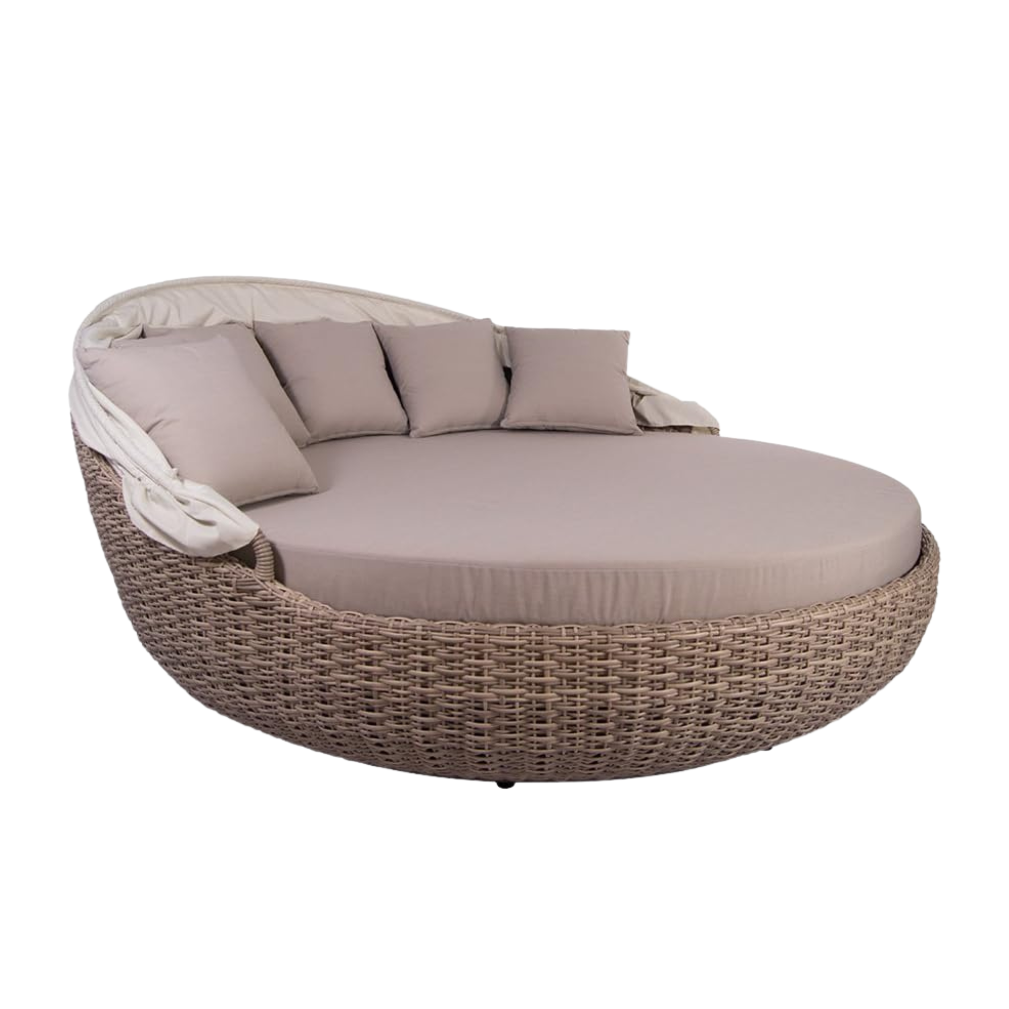 Rattan Daybed with Canopy for Outdoor Relaxing Lounge CV Aqma Furniture Rattan Daybed with Canopy for Outdoor Relaxing Lounge CV Aqma Furniture