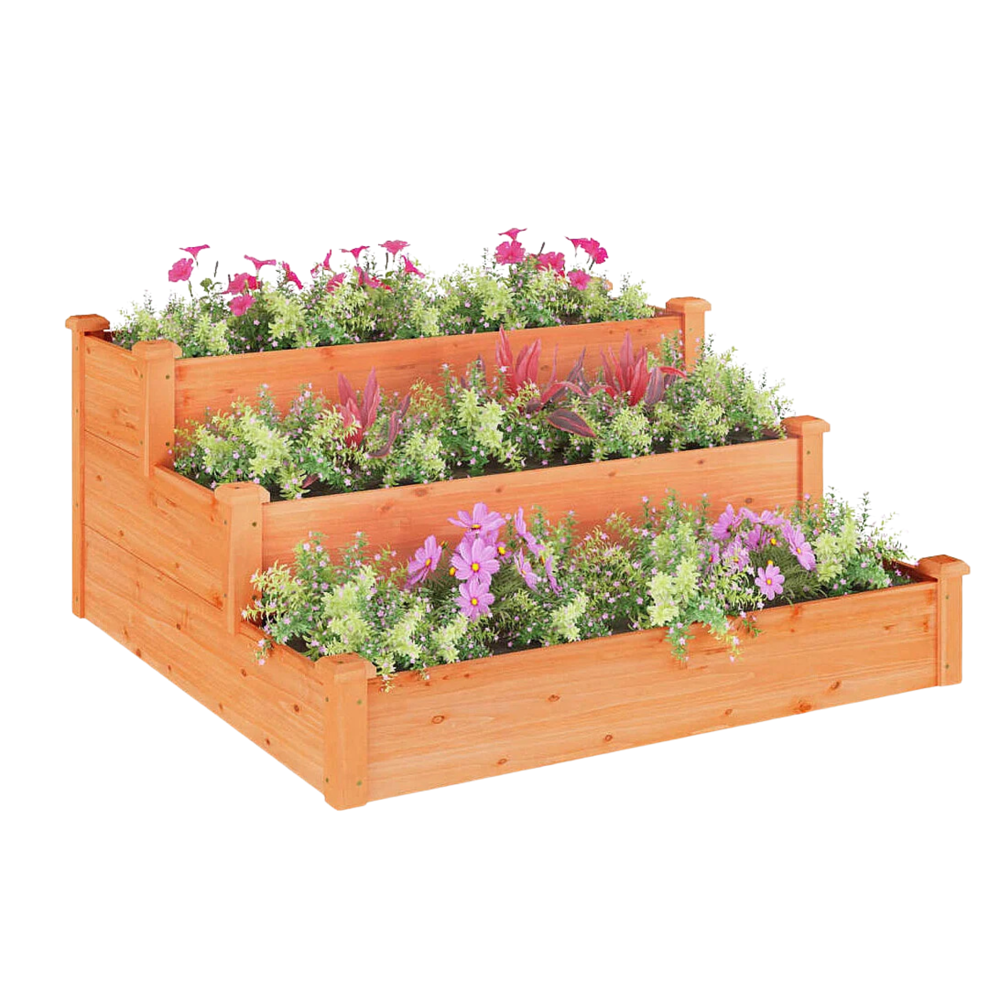 Tiered Wooden Outdoor Garden Bed Planter Box CV Aqma Furniture Tiered Wooden Outdoor Garden Bed Planter Box CV Aqma Furniture