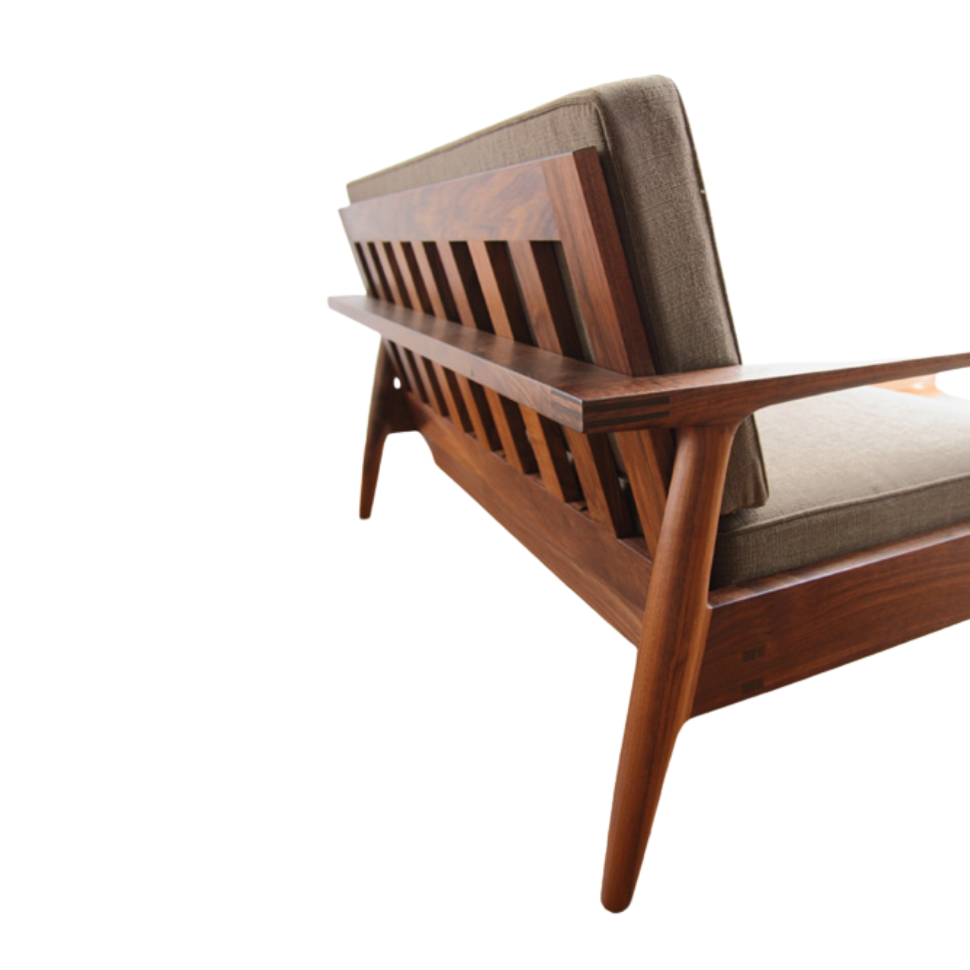 Mid Century Teak Wood Lobby Sofa for Hotel Indoor Lounge CV Aqma Furniture Mid Century Teak Wood Lobby Sofa for Hotel Indoor Lounge CV Aqma Furniture