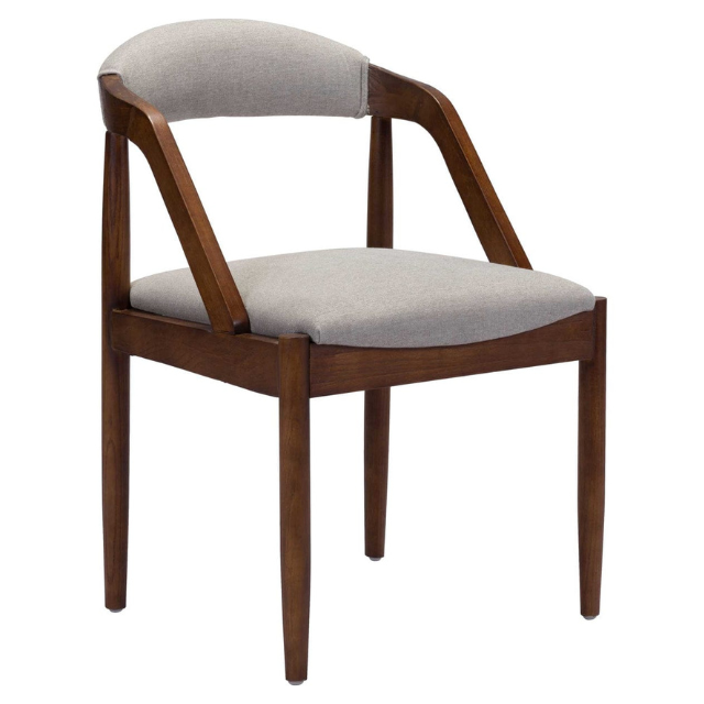 Rounded Wooden Cafe Chair with Fabric Cushion Indoor CV Aqma Furniture Rounded Wooden Cafe Chair with Fabric Cushion Indoor CV Aqma Furniture