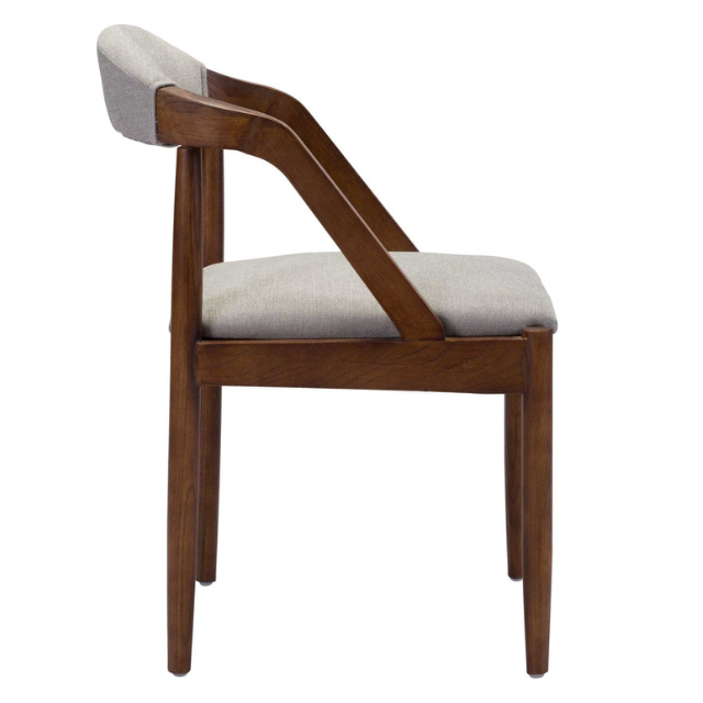 Rounded Wooden Cafe Chair with Fabric Cushion Indoor CV Aqma Furniture Rounded Wooden Cafe Chair with Fabric Cushion Indoor CV Aqma Furniture