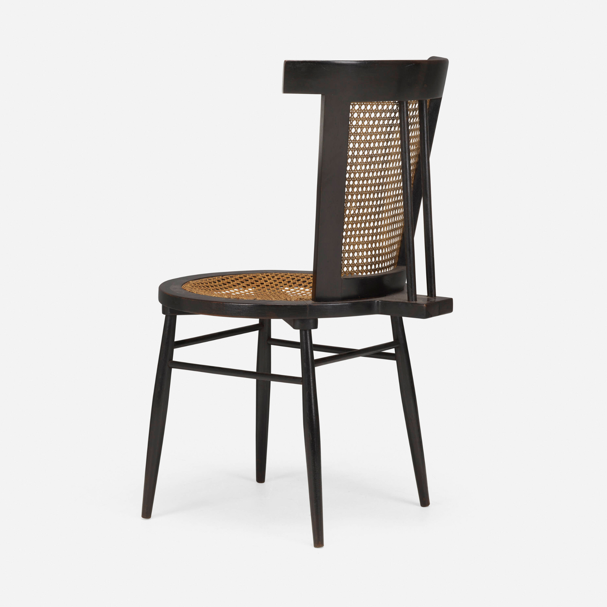 Rounded Wooden Café Chair with Cane Seat & Back CV Aqma Furniture Rounded Wooden Café Chair with Cane Seat & Back CV Aqma Furniture