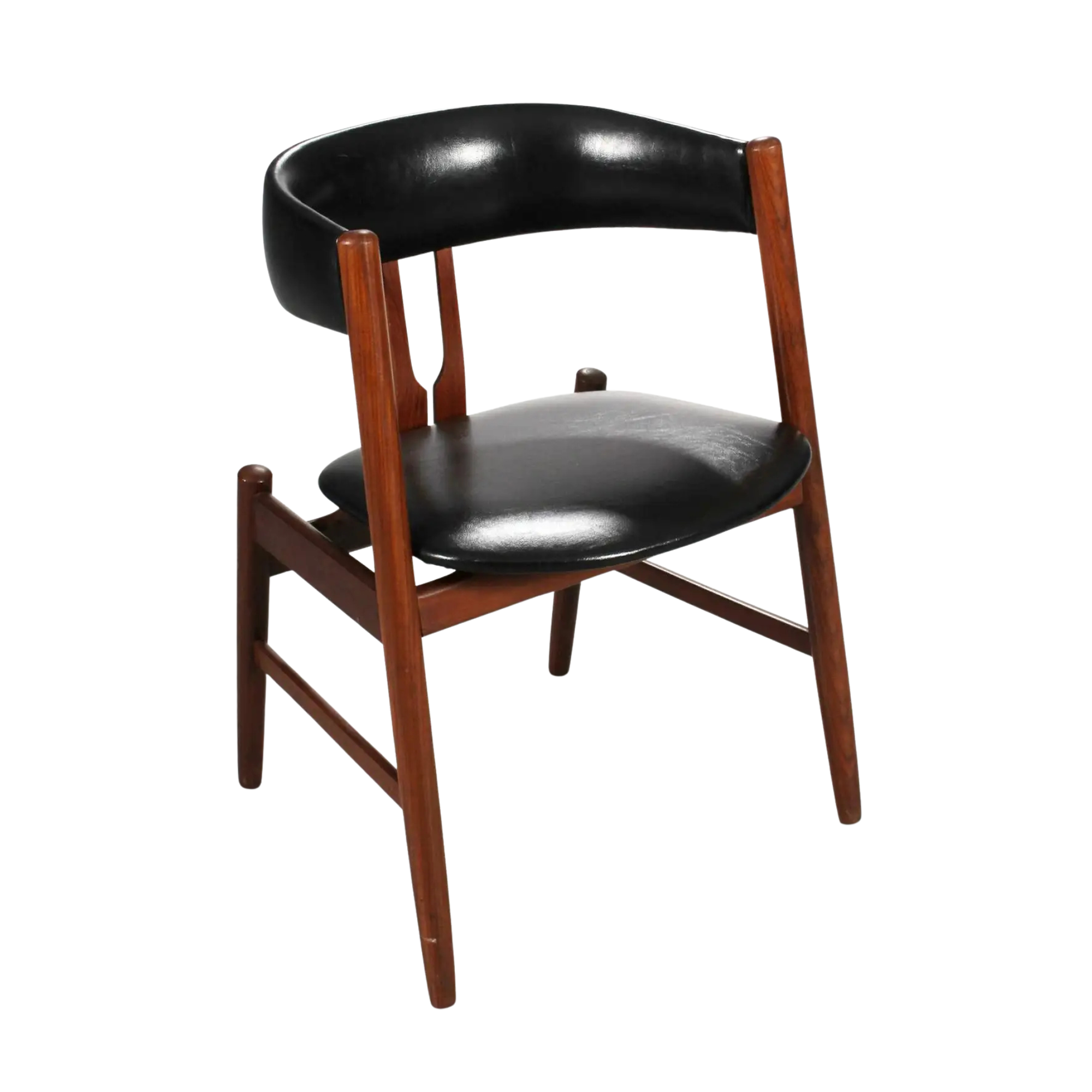 Rounded Wooden Cafe Chair with Curved Back and Padded Seat CV Aqma Furniture Rounded Wooden Cafe Chair with Curved Back and Padded Seat CV Aqma Furniture
