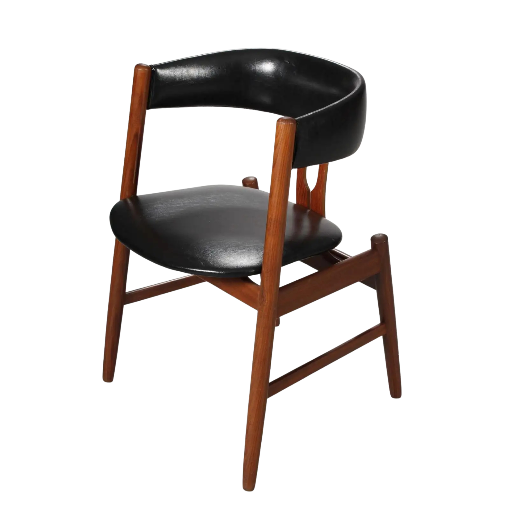 Rounded Wooden Cafe Chair with Curved Back and Padded Seat CV Aqma Furniture Rounded Wooden Cafe Chair with Curved Back and Padded Seat CV Aqma Furniture
