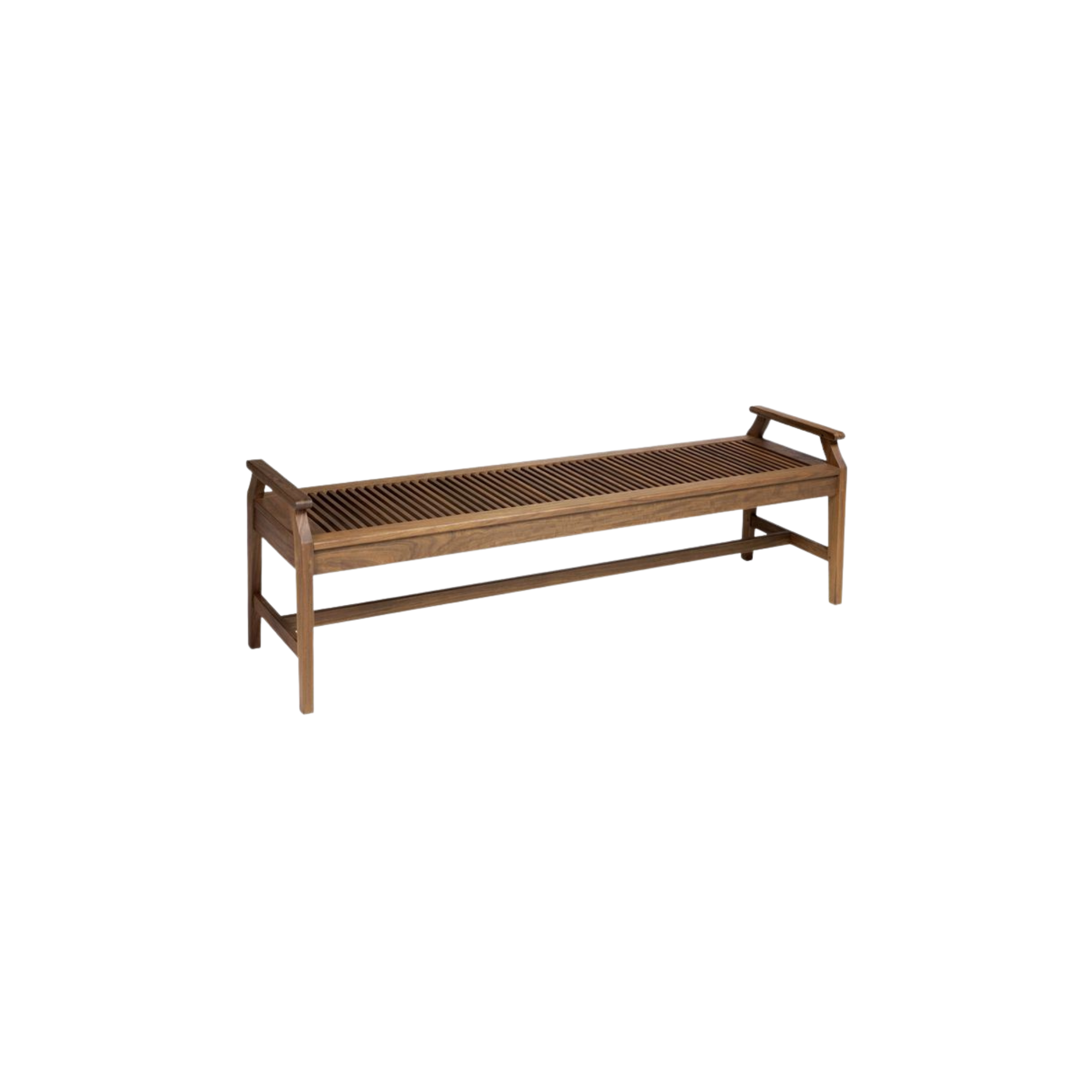 Outdoor Solid Wood Slatted Long Bench for Garden Seating CV Aqma Furniture Outdoor Solid Wood Slatted Long Bench for Garden Seating CV Aqma Furniture