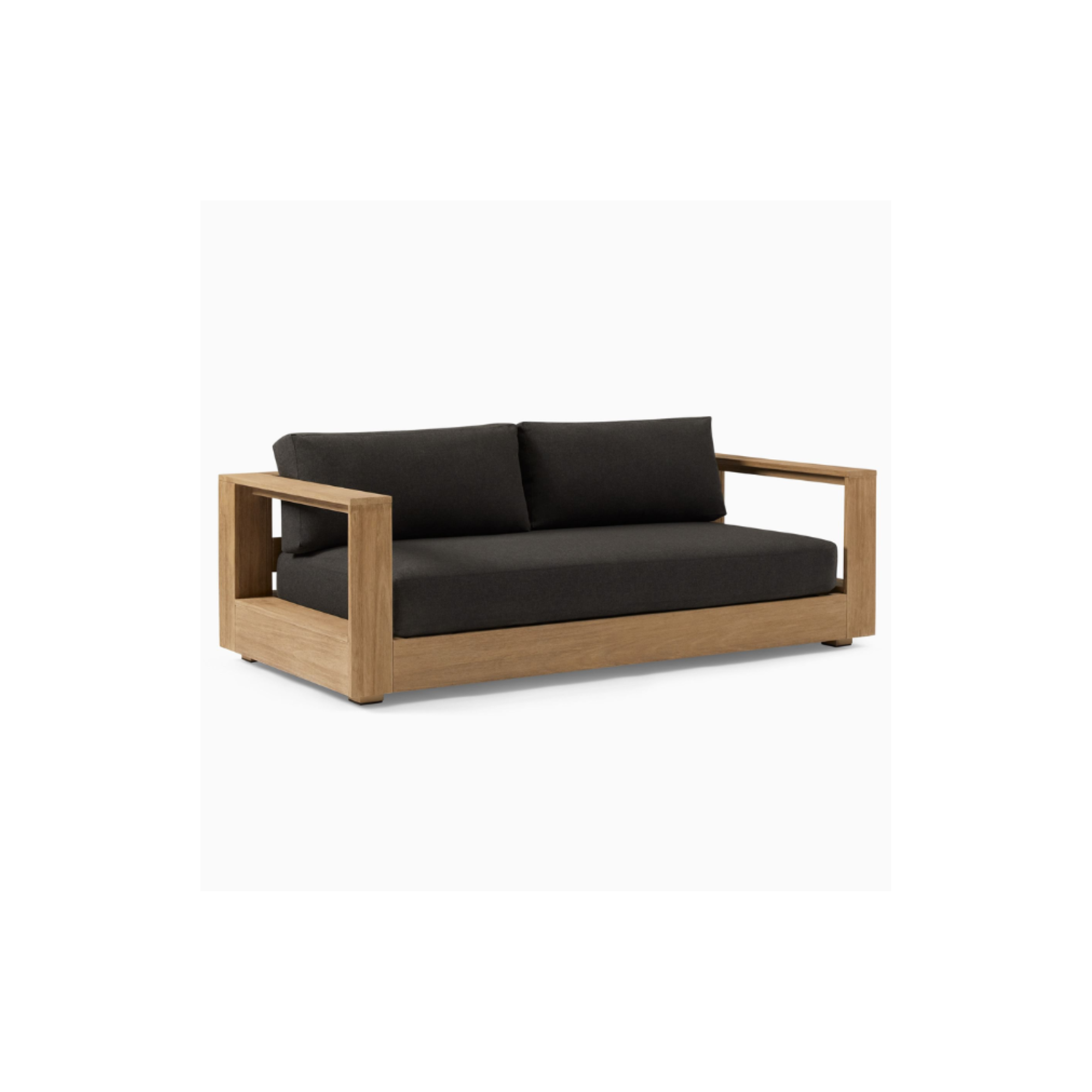 Solid Teak Wood Indoor Lobby Sofa with Upholstered Cushions CV Aqma Furniture Solid Teak Wood Indoor Lobby Sofa with Upholstered Cushions CV Aqma Furniture