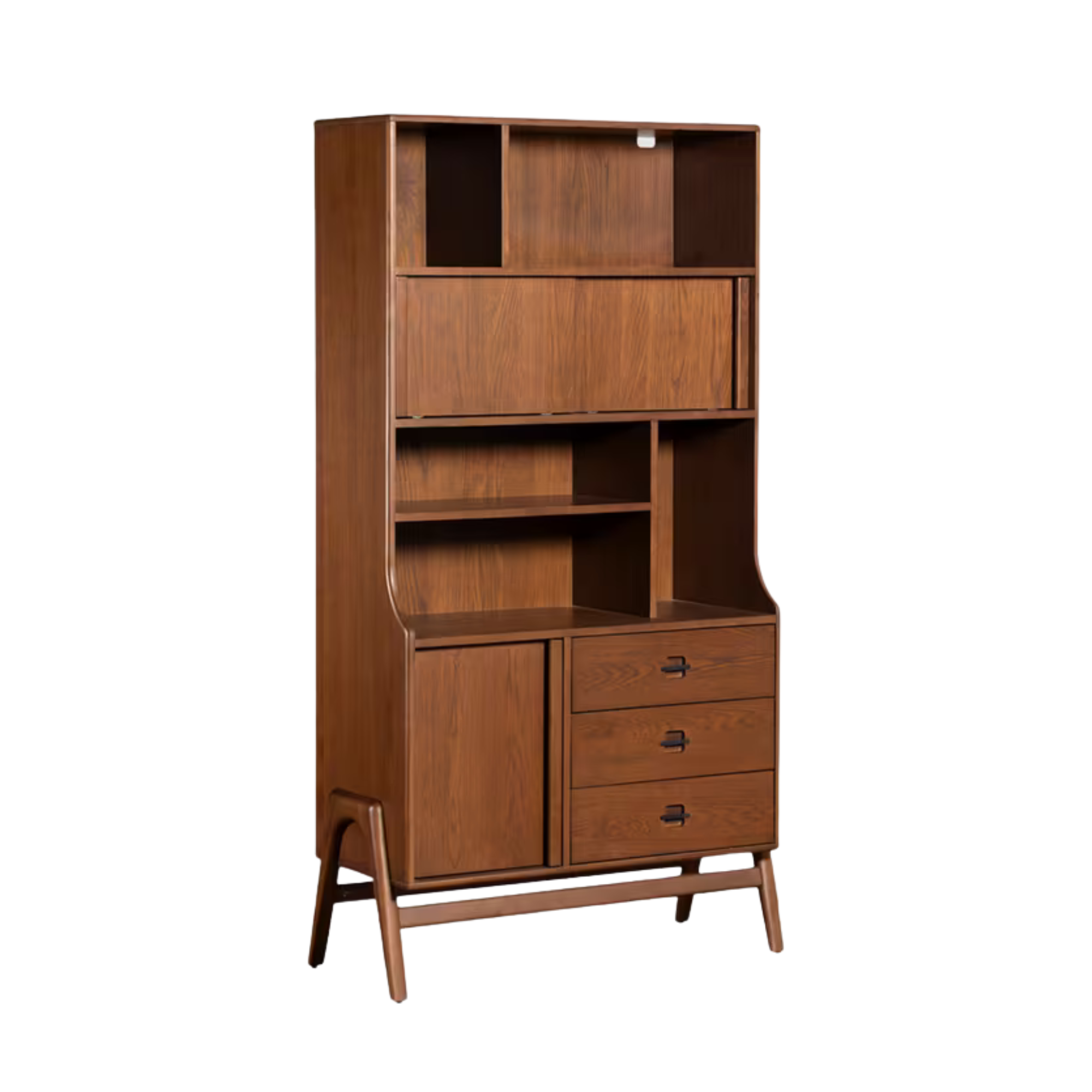 Modern Teak Wood Bookshelf with Multi Storage CV Aqma Furniture Modern Teak Wood Bookshelf with Multi Storage CV Aqma Furniture