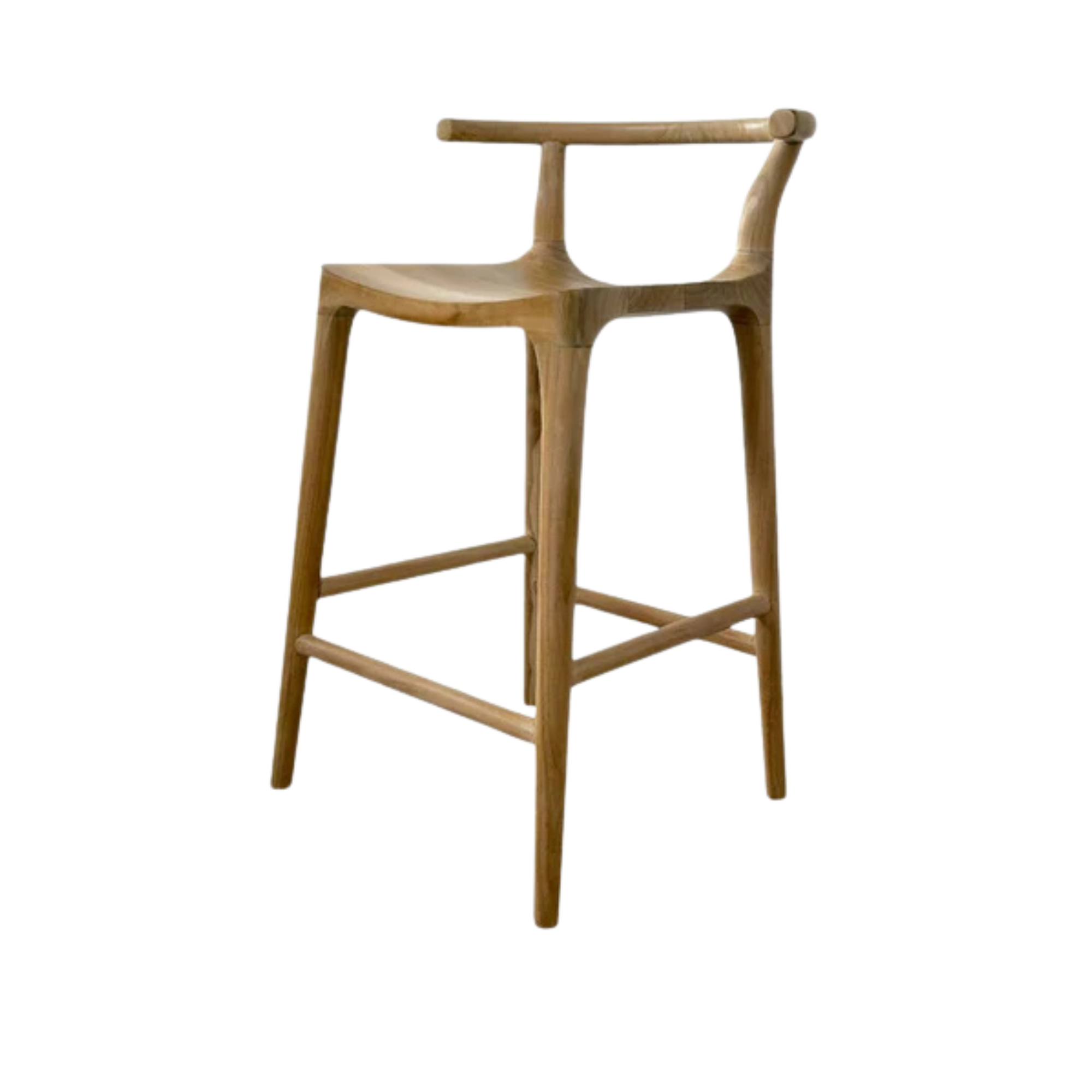 Solid Teak Bar Chair with Contemporary Design CV Aqma Furniture Solid Teak Bar Chair with Contemporary Design CV Aqma Furniture
