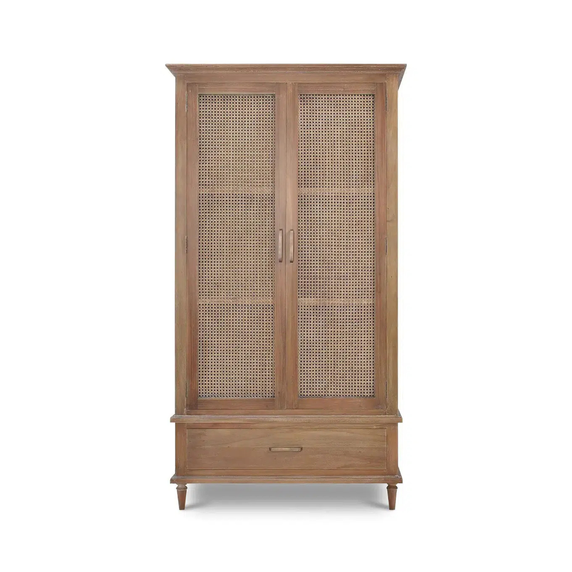 Teak Rattan Wardrobe with Drawer for Stylish Storage CV Aqma Furniture Teak Rattan Wardrobe with Drawer for Stylish Storage CV Aqma Furniture