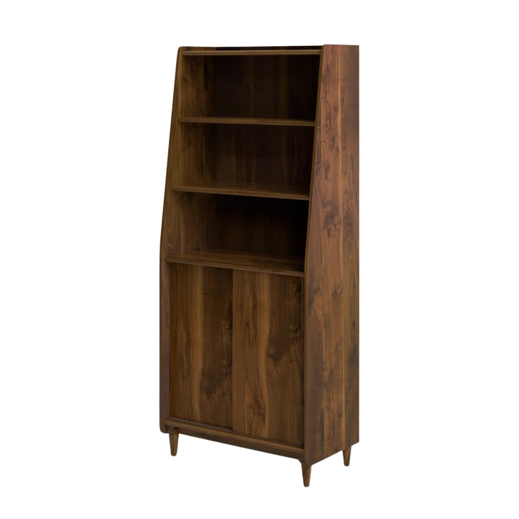 Teak Wood Bookcase with Cabinet Storage – Modern Minimalist CV Aqma Furniture Teak Wood Bookcase with Cabinet Storage – Modern Minimalist CV Aqma Furniture