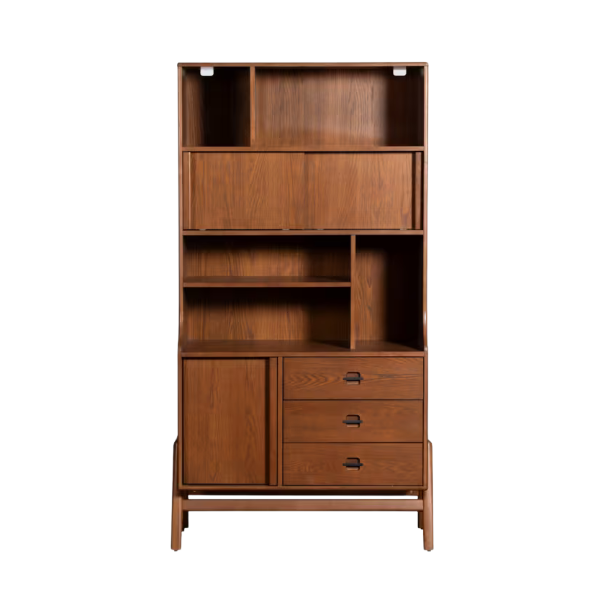 Modern Teak Wood Bookshelf with Multi Storage CV Aqma Furniture Modern Teak Wood Bookshelf with Multi Storage CV Aqma Furniture