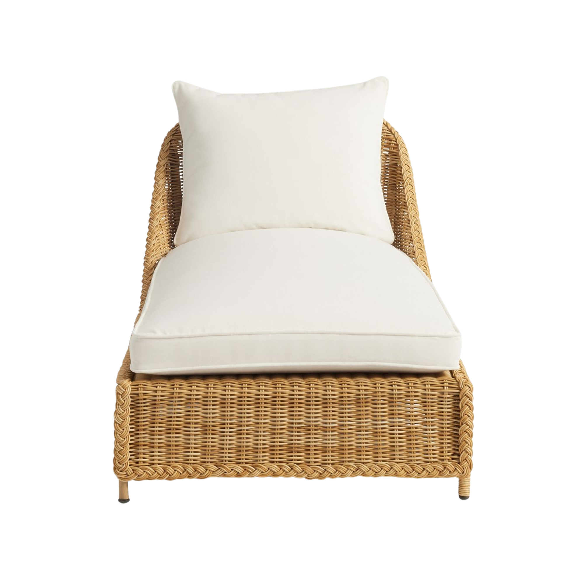 Rattan Sun Lounger Outdoor Wicker Chaise with Cushion CV Aqma Furniture Rattan Sun Lounger Outdoor Wicker Chaise with Cushion CV Aqma Furniture