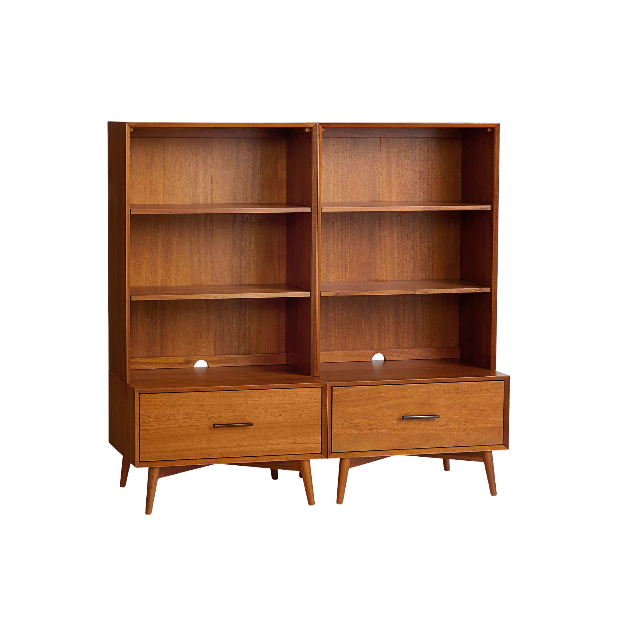 Mid Century Teak Wood Bookcase With Drawers Storage CV Aqma Furniture Mid Century Teak Wood Bookcase With Drawers Storage CV Aqma Furniture