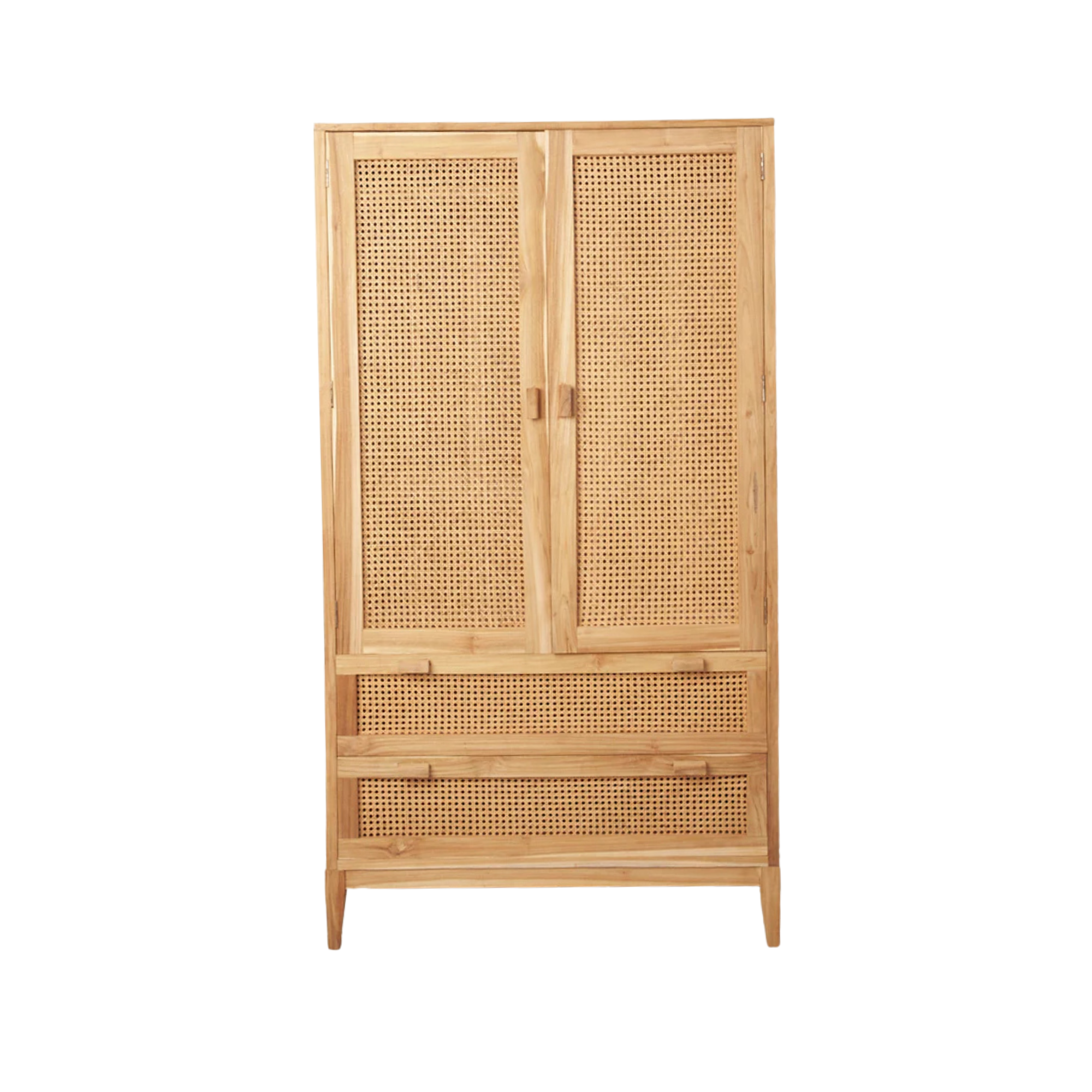 Teak Rattan Wardrobe Simple Storage Cabinet CV Aqma Furniture Teak Rattan Wardrobe Simple Storage Cabinet CV Aqma Furniture