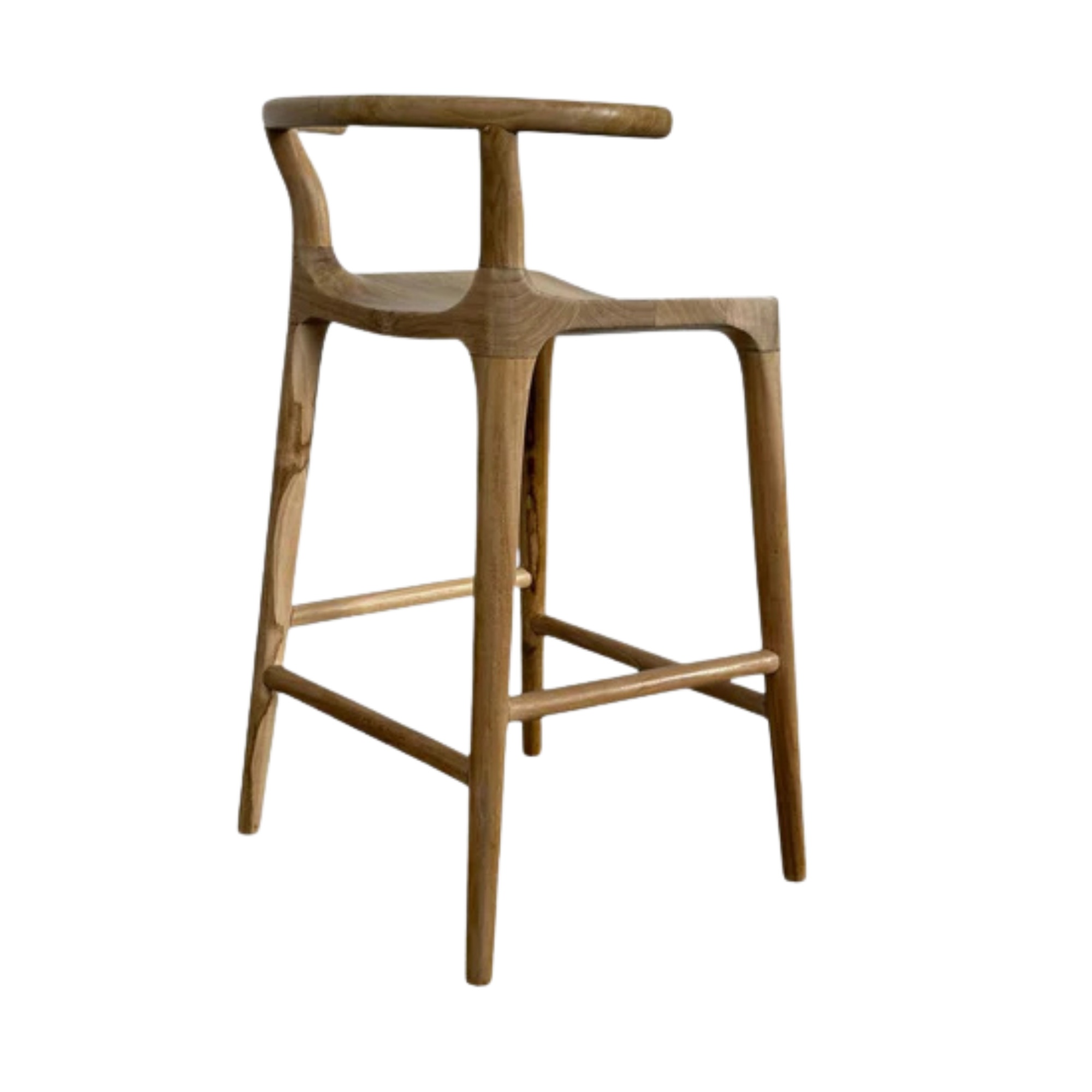 Solid Teak Bar Chair with Contemporary Design CV Aqma Furniture Solid Teak Bar Chair with Contemporary Design CV Aqma Furniture