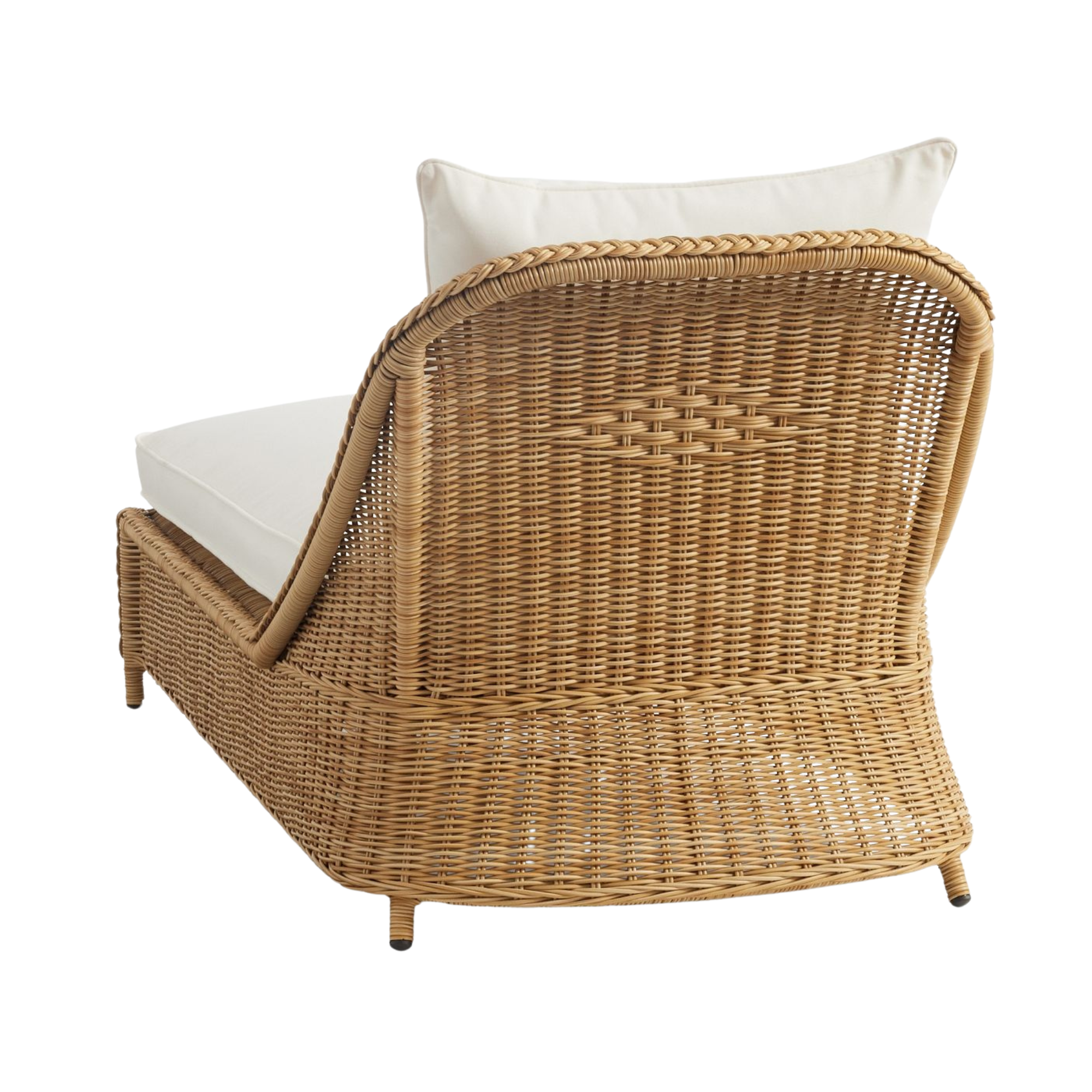 Rattan Sun Lounger Outdoor Wicker Chaise with Cushion CV Aqma Furniture Rattan Sun Lounger Outdoor Wicker Chaise with Cushion CV Aqma Furniture