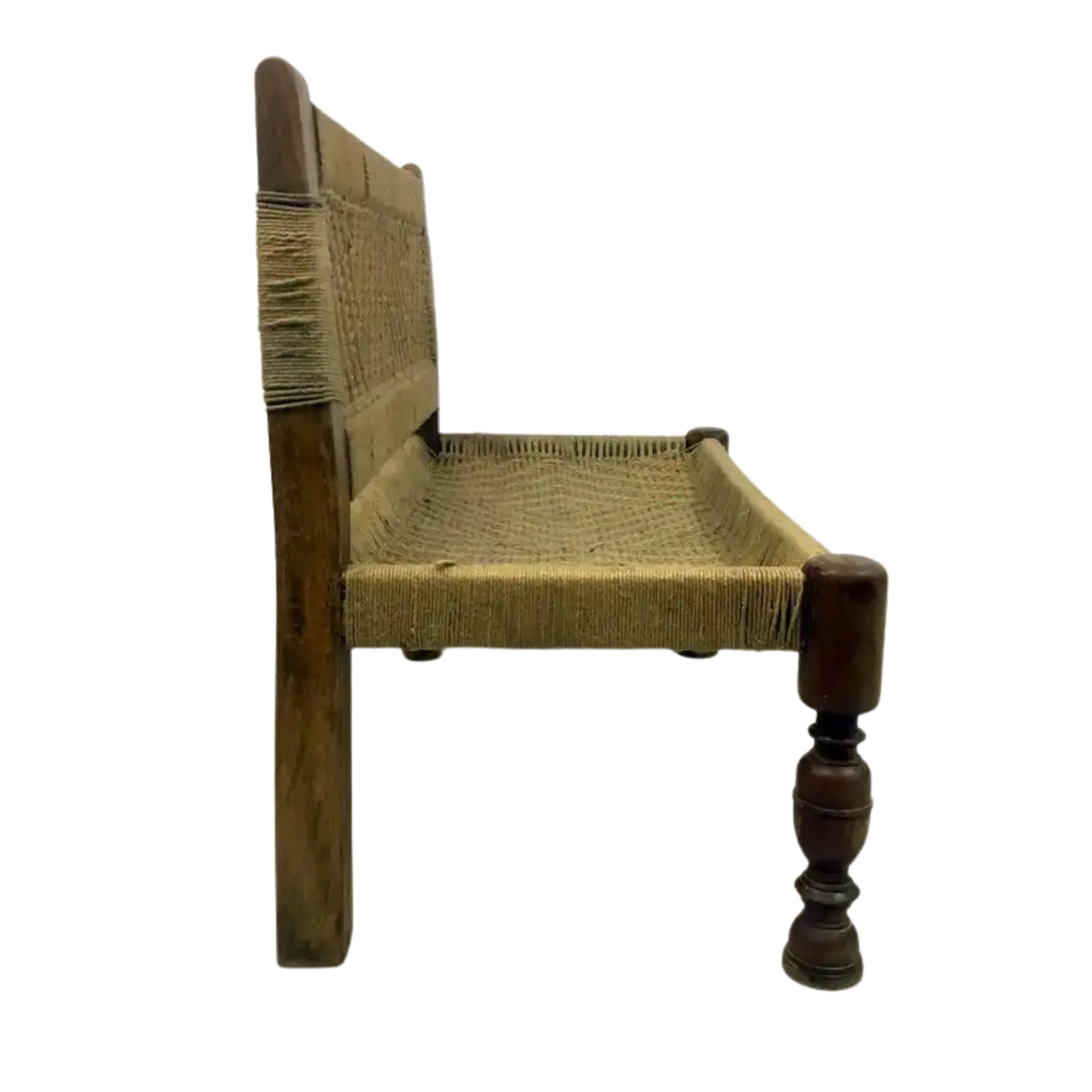 Traditional Teak Bench with Handwoven Rope Seat CV Aqma Furniture Traditional Teak Bench with Handwoven Rope Seat CV Aqma Furniture