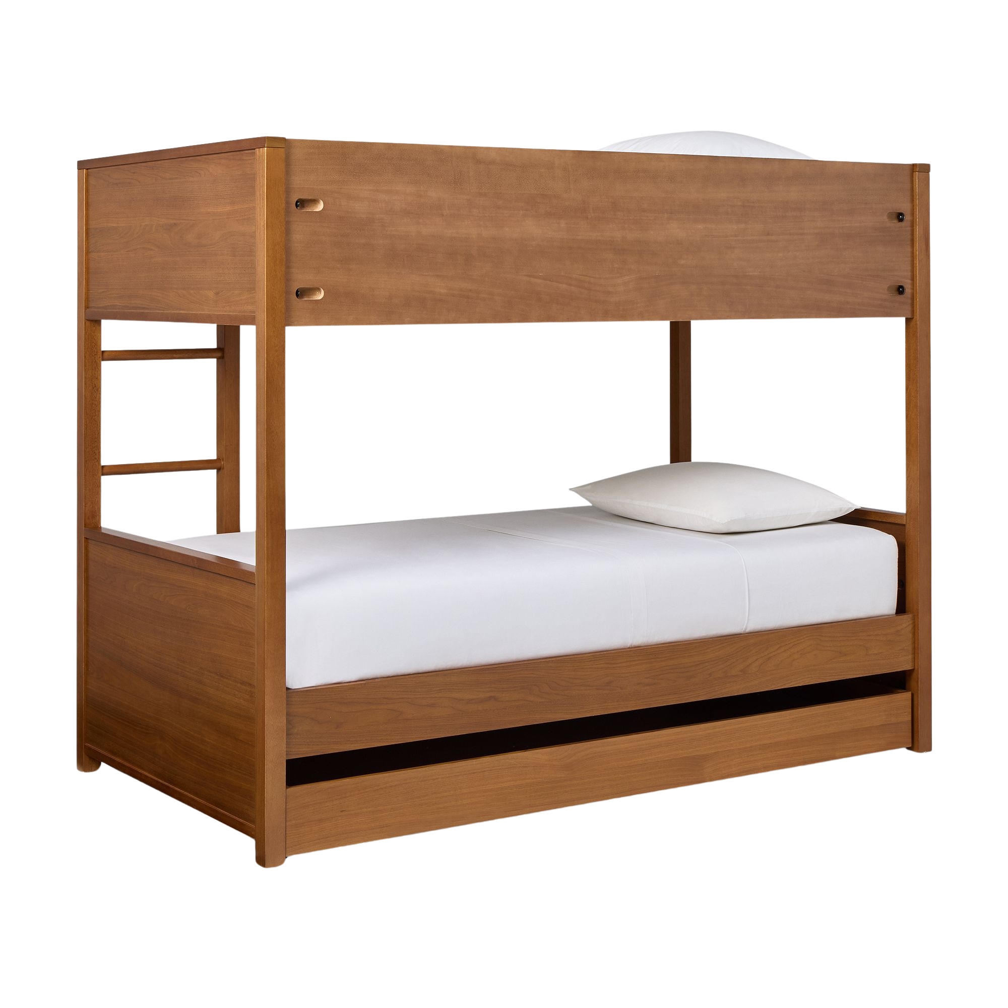 Kids Bed Teak Wood Bunk Bed Frame with Ladder CV Aqma Furniture Kids Bed Teak Wood Bunk Bed Frame with Ladder CV Aqma Furniture