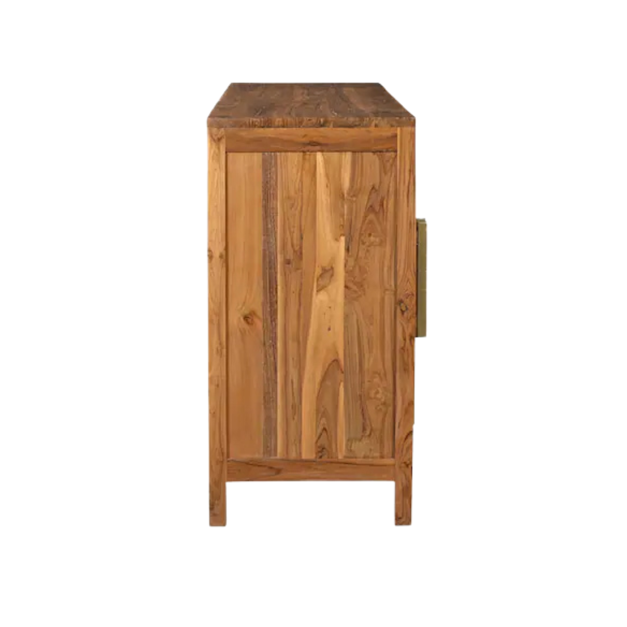 Solid Teak Buffet Sideboard with Carved Geometric Doors CV Aqma Furniture Solid Teak Buffet Sideboard with Carved Geometric Doors CV Aqma Furniture