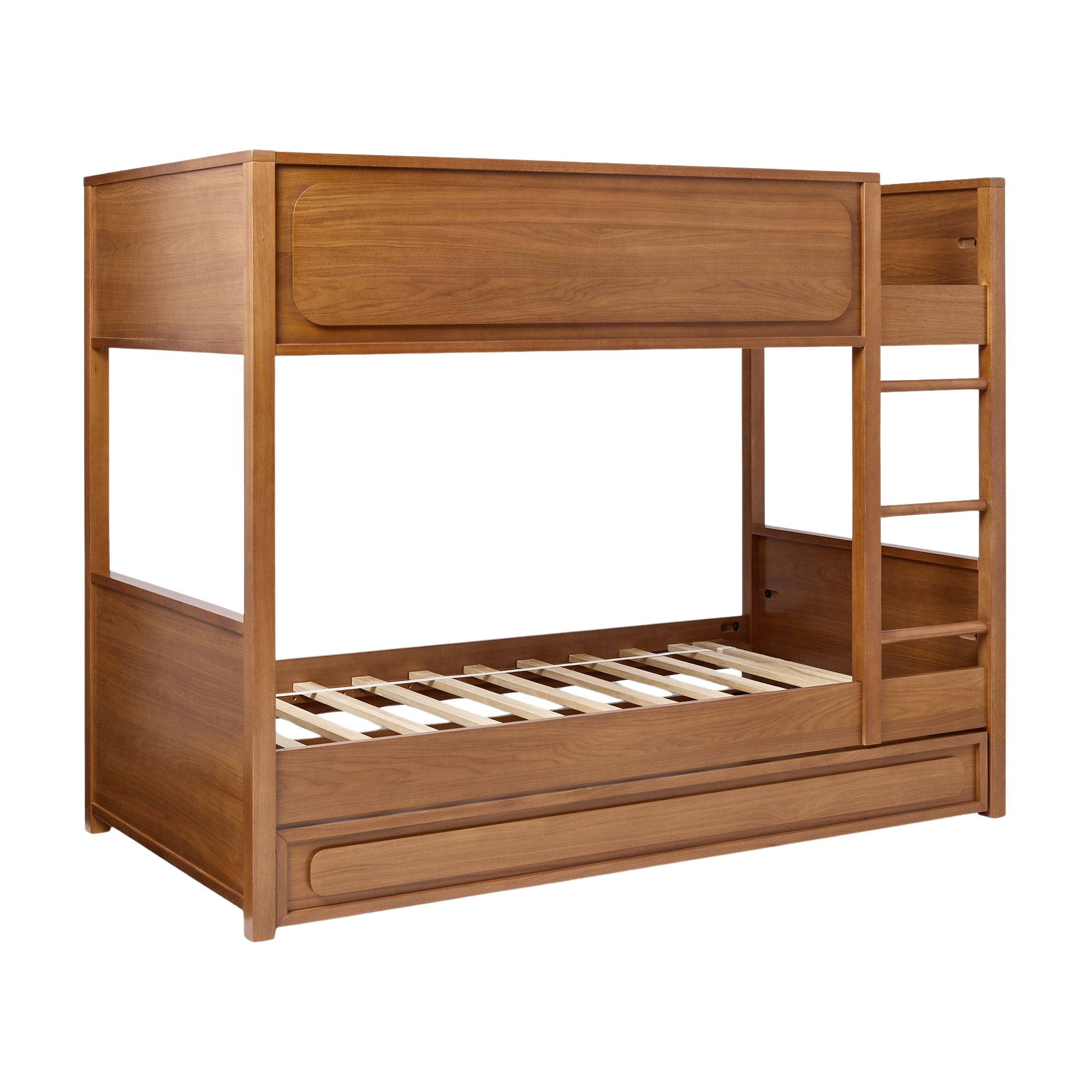 Kids Bed Teak Wood Bunk Bed Frame with Ladder CV Aqma Furniture Kids Bed Teak Wood Bunk Bed Frame with Ladder CV Aqma Furniture