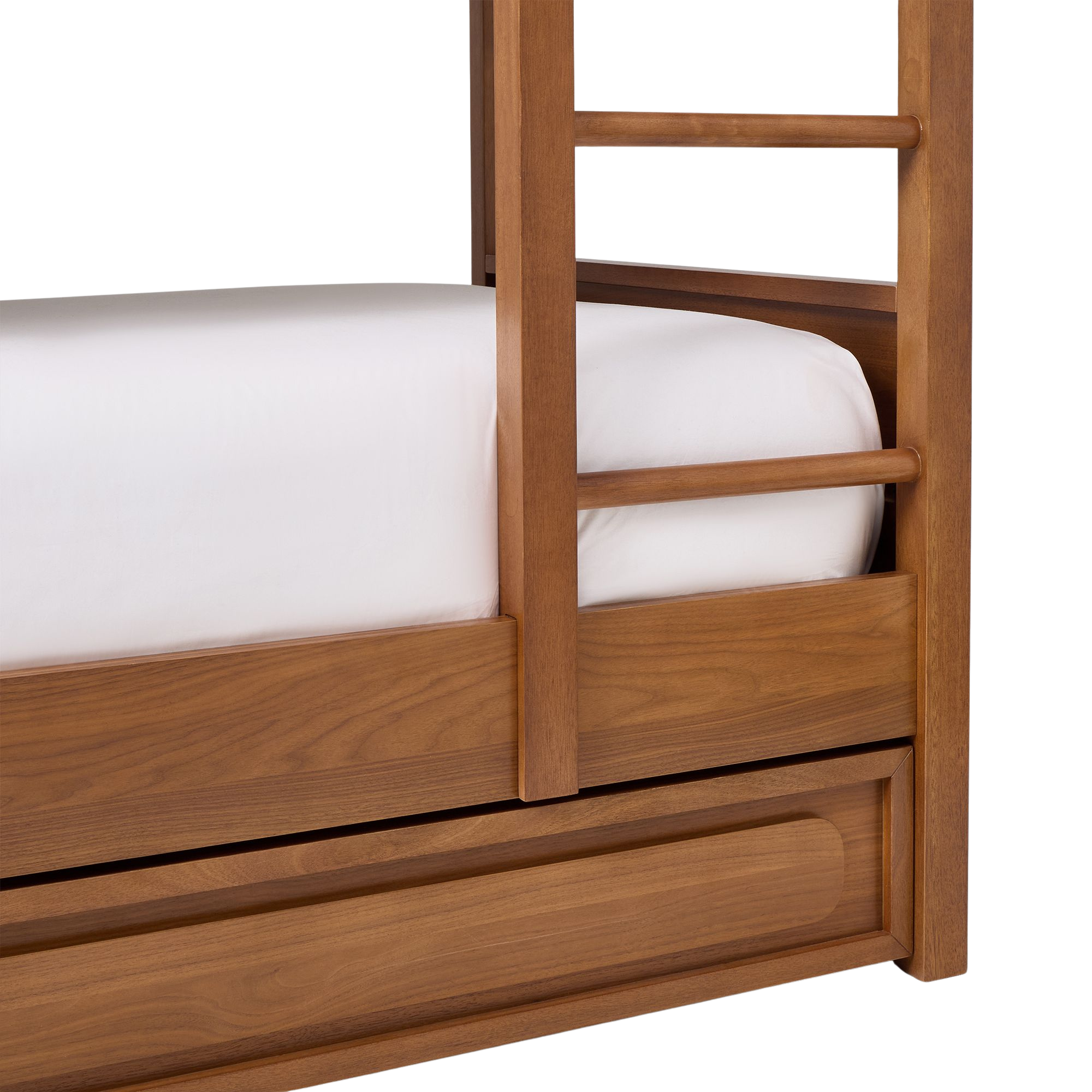 Kids Bed Teak Wood Bunk Bed Frame with Ladder CV Aqma Furniture Kids Bed Teak Wood Bunk Bed Frame with Ladder CV Aqma Furniture