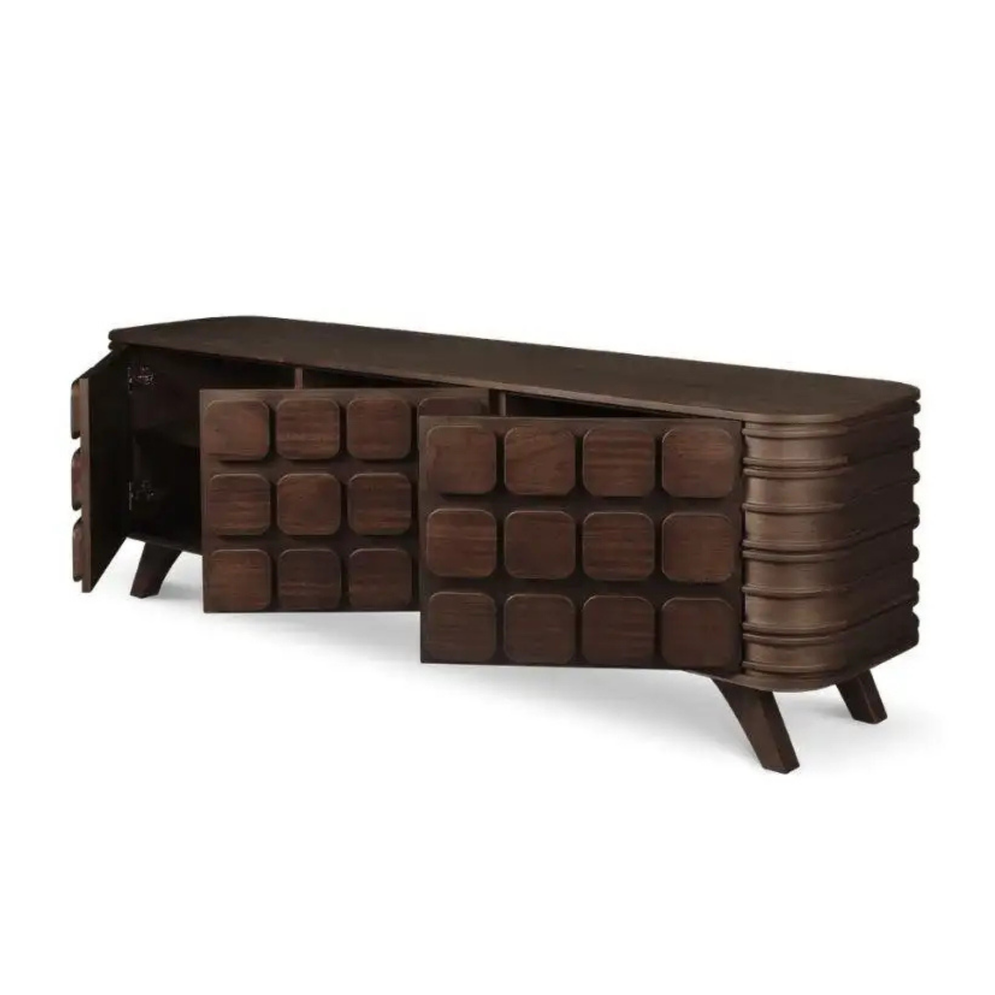 Teak Buffet Sideboard with Geometric Panel Door Design CV Aqma Furniture Teak Buffet Sideboard with Geometric Panel Door Design CV Aqma Furniture