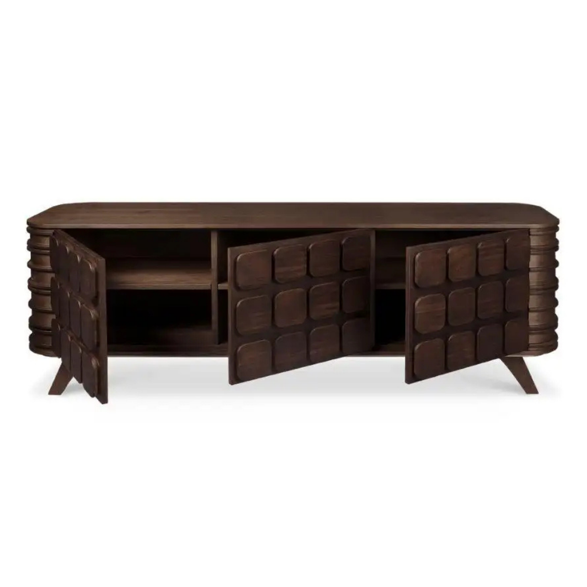 Teak Buffet Sideboard with Geometric Panel Door Design CV Aqma Furniture Teak Buffet Sideboard with Geometric Panel Door Design CV Aqma Furniture