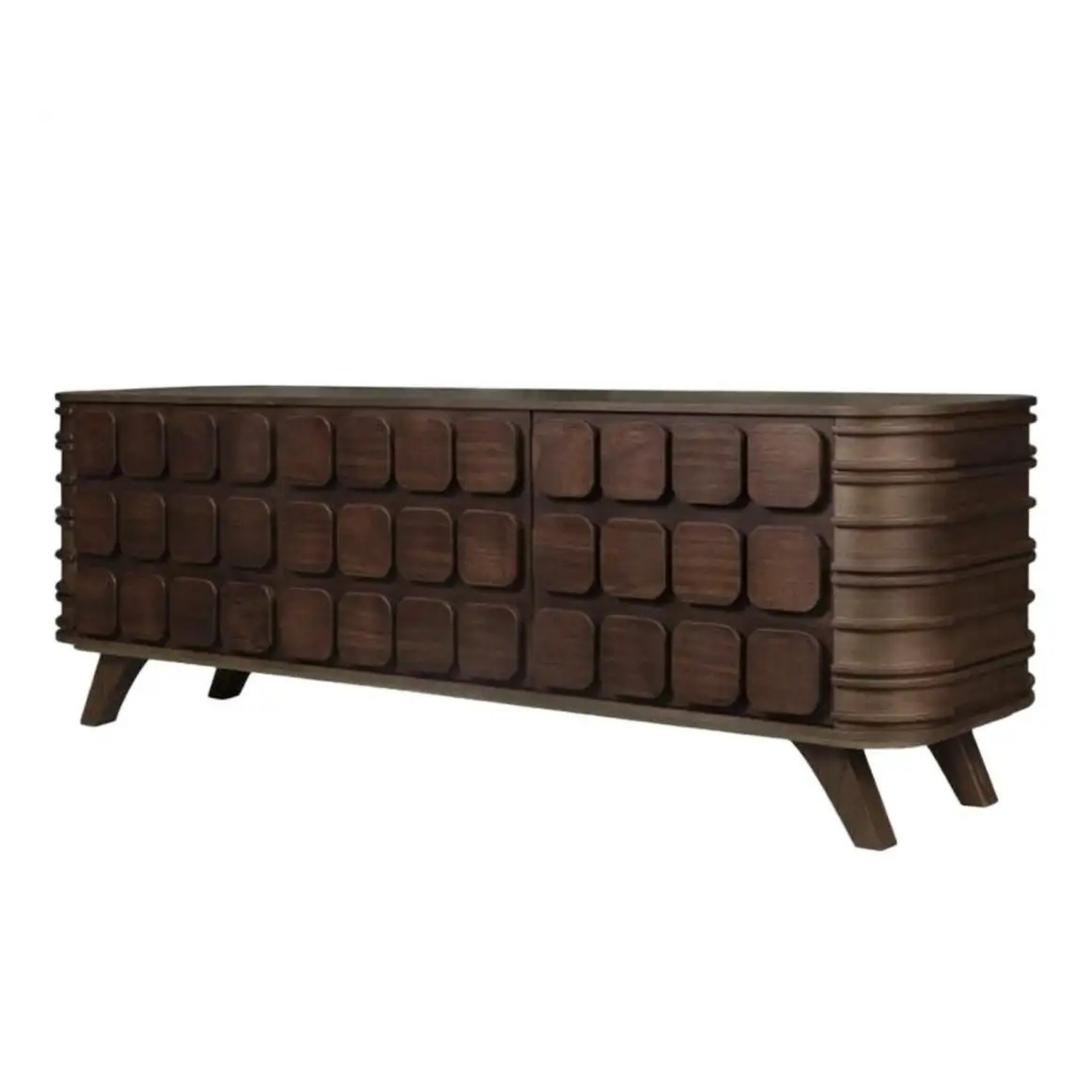 Teak Buffet Sideboard with Geometric Panel Door Design CV Aqma Furniture Teak Buffet Sideboard with Geometric Panel Door Design CV Aqma Furniture