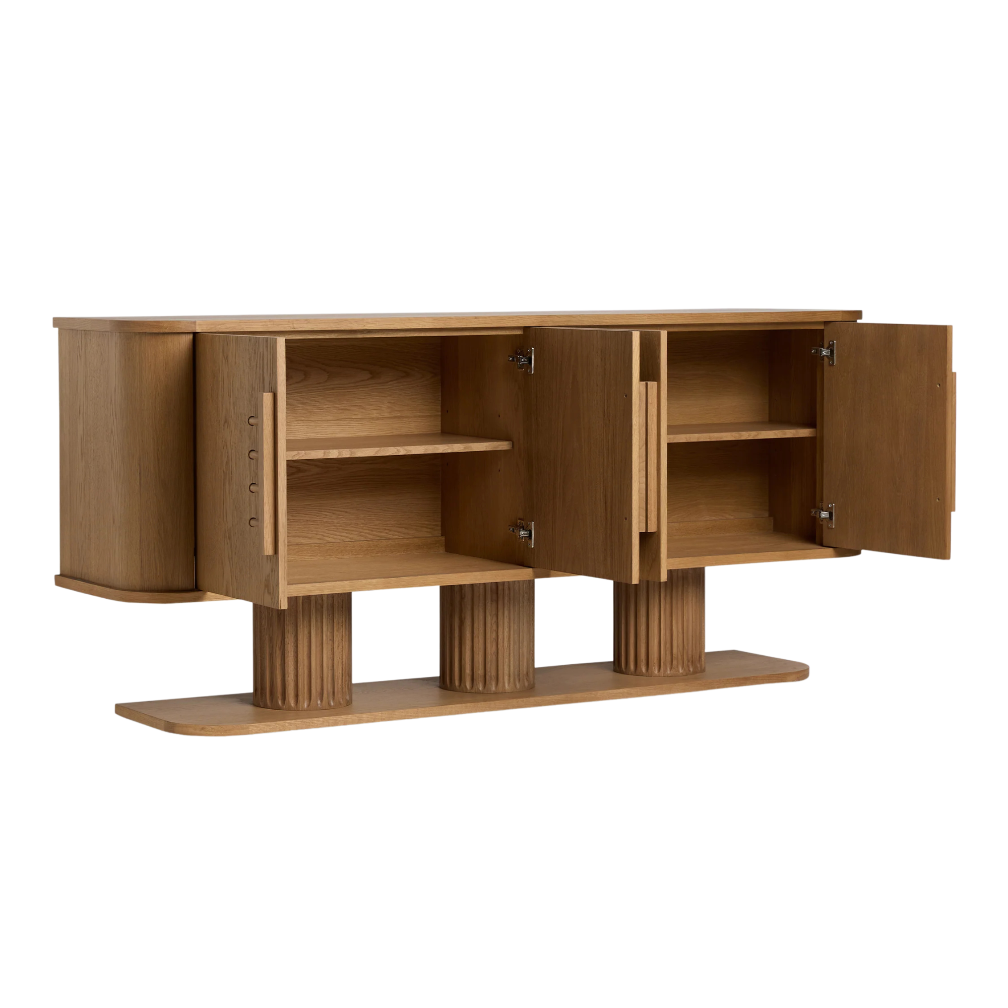 Modern Teak Buffet Sideboard with Storage Shelves CV Aqma Furniture Modern Teak Buffet Sideboard with Storage Shelves CV Aqma Furniture