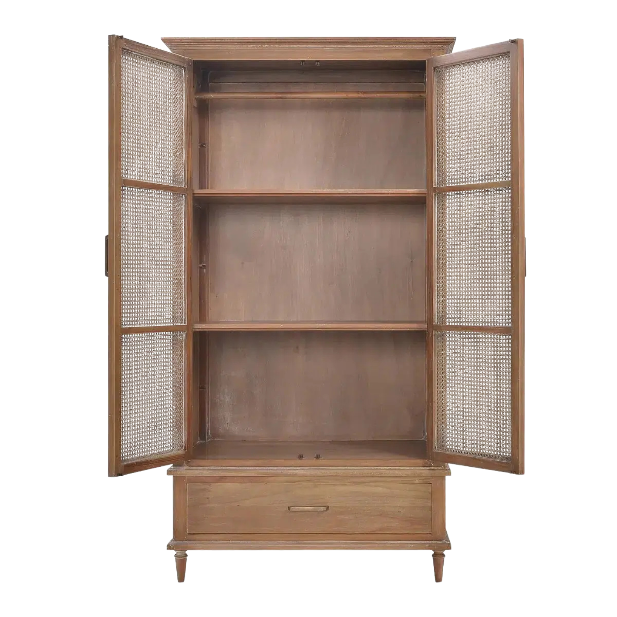 Teak Rattan Wardrobe with Drawer for Stylish Storage CV Aqma Furniture Teak Rattan Wardrobe with Drawer for Stylish Storage CV Aqma Furniture