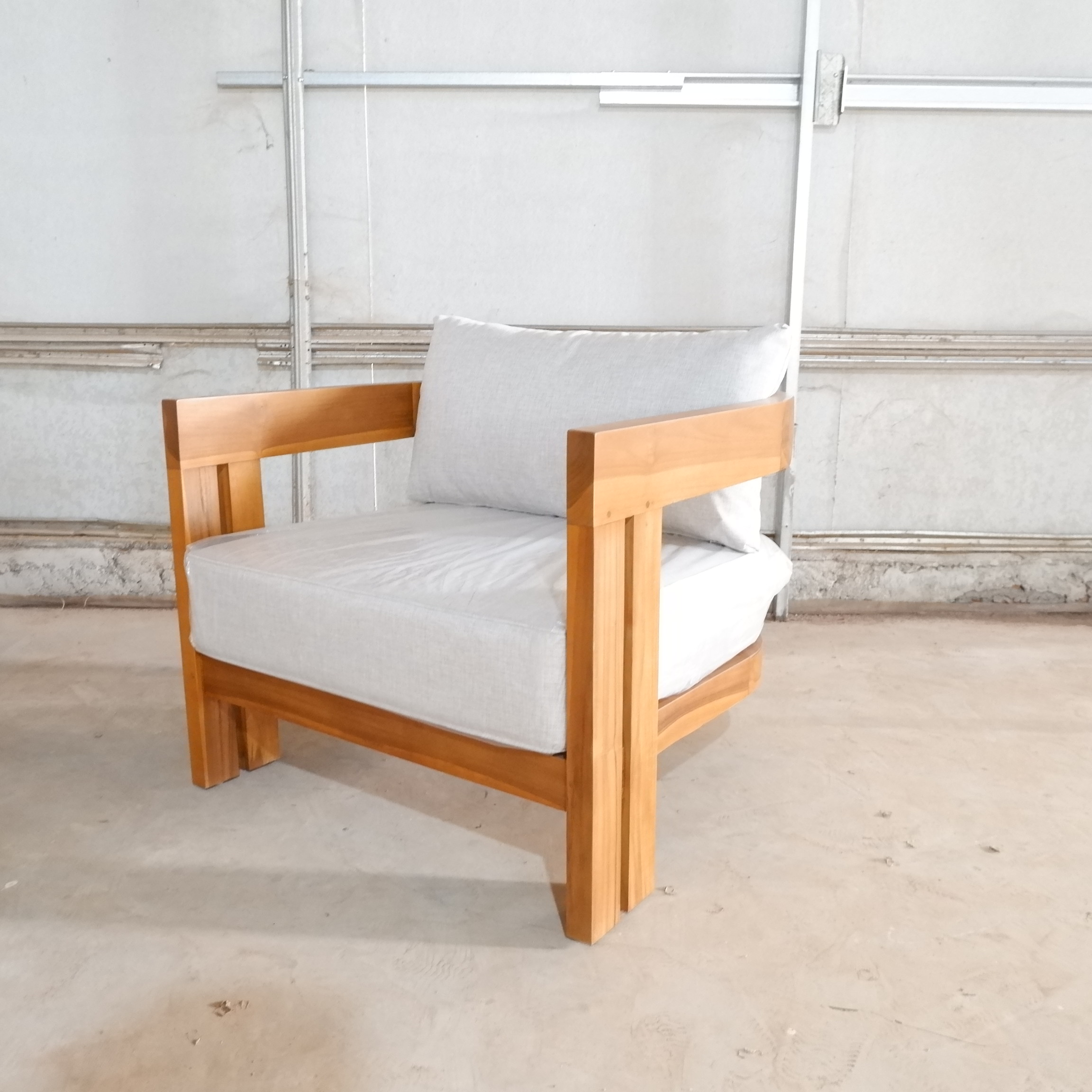 Arm chaise sofa teak wood outdoor CV Aqma Furniture Arm chaise sofa teak wood outdoor CV Aqma Furniture