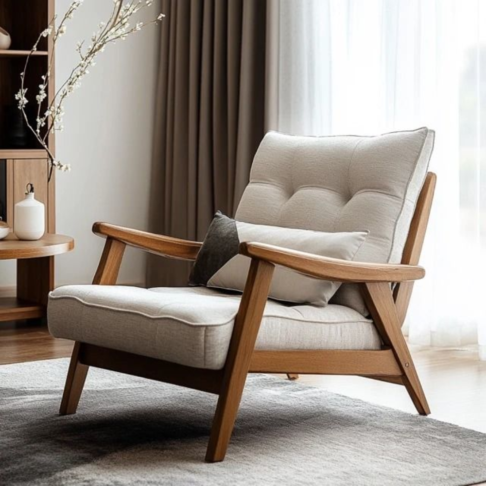 lazy chair teak wood indoor CV Aqma Furniture lazy chair teak wood indoor CV Aqma Furniture