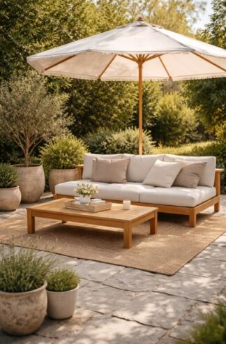 garden sofa tea