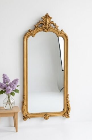 mirror gold car