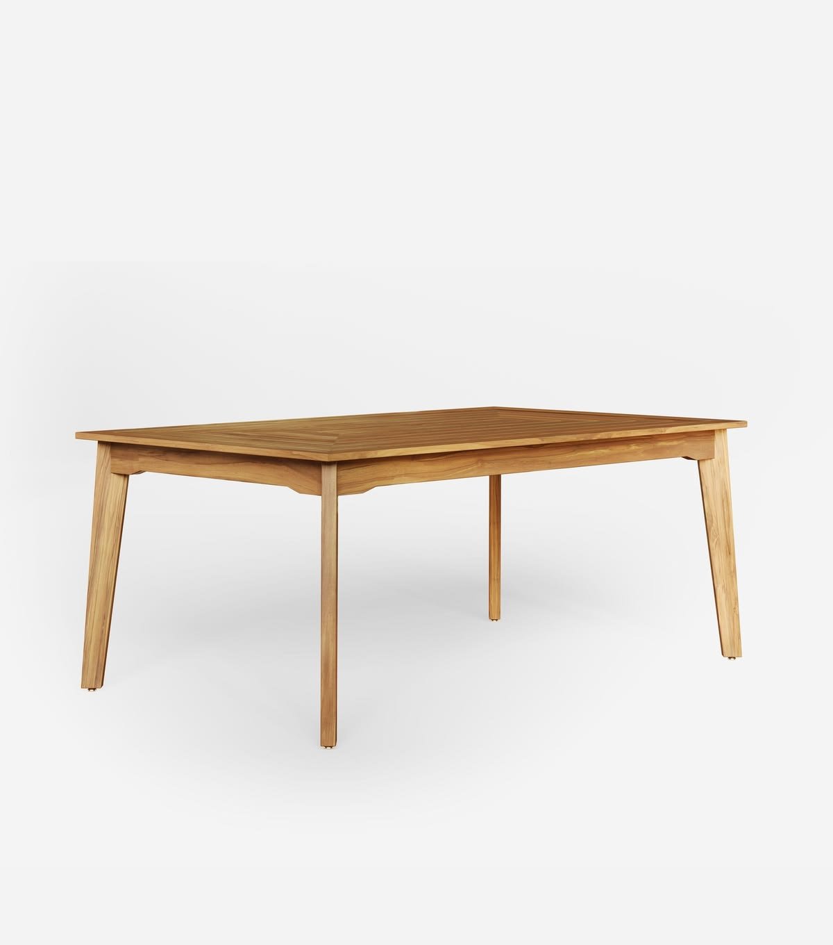 solid teak outdoor rectangular dining table with minimalist mid century desing/style CV Aqma Furniture solid teak outdoor rectangular dining table with minimalist mid century desing/style CV Aqma Furniture