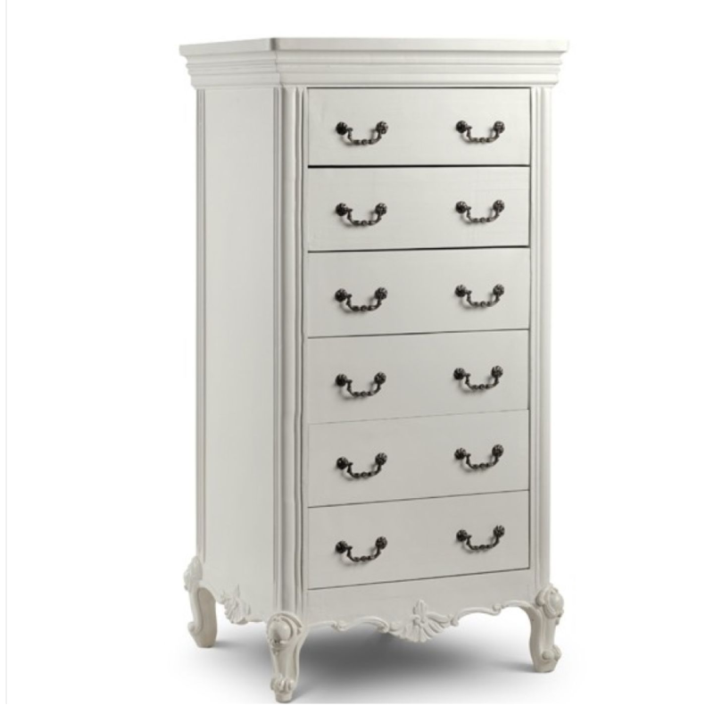 french style tallboy chest of drawer with clean painted antique white finish CV Aqma Furniture french style tallboy chest of drawer with clean painted antique white finish CV Aqma Furniture